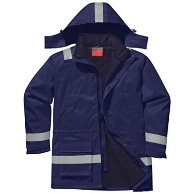 Abbildung von Portwest Flammhemmende Antistatik Winterjacke , Größe: L, Farbe: Marine, FR59NARL