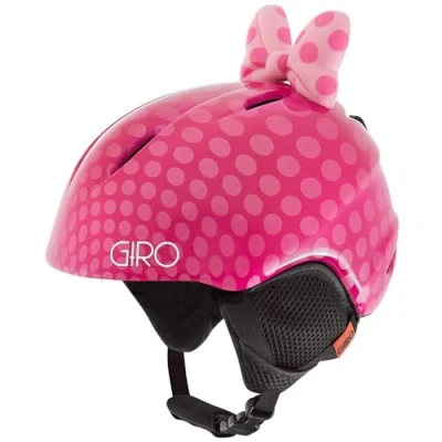 Abbildung von Giro Winterhelm LAUNCH PLUS rosa Schleife Polka Dots Größe S (52 55,5 cm)