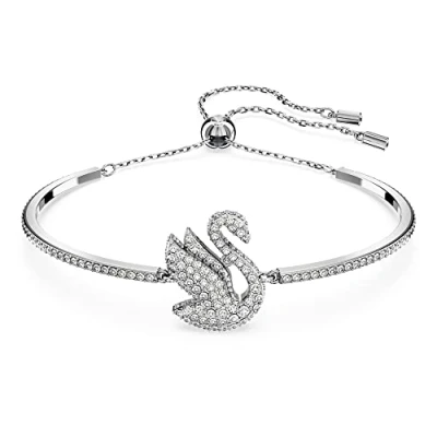 Abbildung von Swarovski Iconic SWAN SOFT Bracelet Armband silvercoloured, Damen, Größe: Small, Silver coloured