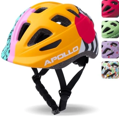 Abbildung von Apollo Kinder Fahrradhelm, Helm für &amp; Jugendliche, Multisport Helm, Fahrradhelm Mädchen, Jungen, Kinderhelm ab 3 Jahre, Verstellbarer Größe 48, Fahrrad Roller