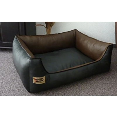 Abbildung von Hundebettenmanufaktur Hundekorb Hundesofa Schlafplatz Kunstleder Similpelle von XS bis XXL