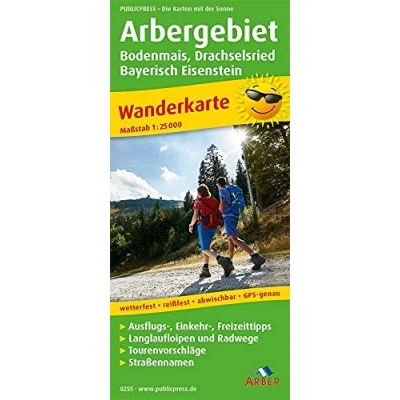Abbildung von Arbergebiet, Bodenmais, Drachselsried, Bayerisch Eisenstein: Wanderkarte mit Ausflugszielen, Einkehr &amp; Freizeittipps, wetterfest, reissfest, abwischbar, GPS genau. 1:25000 (Wanderkarte: WK)
