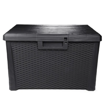 Abbildung von Ondis24 Kissenbox Nevada kompakt, Auflagenbox Gartenbox Allzweckbox Sitztruhe 120L, Gasdruckfedern