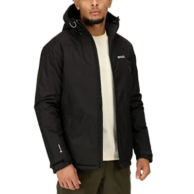 Abbildung von Regatta Herren Thornridge Ii Waterproof Thermo guard Insulated Hooded Outdoor Jacket Wasserdichte isolierte Jacke, Schwarz,EU 50