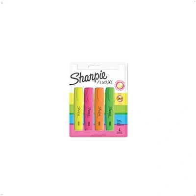 Abbildung von SHARPIE Fluo XL Textmarker Keilspitze verschiedene leuchtende fluoreszierende Farben 4 Stück Set