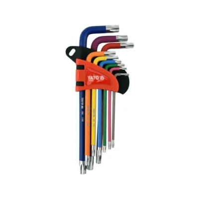 Abbildung von YATO Winkel Schraubendreher Werkzeug Satz T10, T15, T20, T25, T27, T30, T40, T45, T50 Torx YT 05633