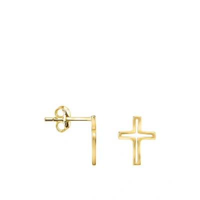 Abbildung von SOFIA MILANI Damen Ohrringe 925 Silber vergoldet/golden Kreuz Ohrstecker E1643