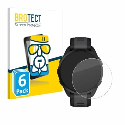 Abbildung von BROTECT Schutzglas für Garmin Forerunner 165 (6 Stück) Schutzfolie Panzer Folie Glas [Extrem Kratzfest 9H, Anti Fingerprint, Ultra Transparent]