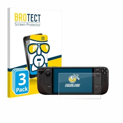 Abbildung von BROTECT Schutzglas für Valve Steam Deck OLED (3 Stück) Schutzfolie Panzer Folie Glas [Extrem Kratzfest 9H, Anti Fingerprint, Ultra Transparent]