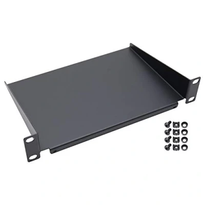 Abbildung von HMF 63399 02 Fachboden für Serverschrank 10 Zoll 1 HE 150 mm Tiefe Schwarz