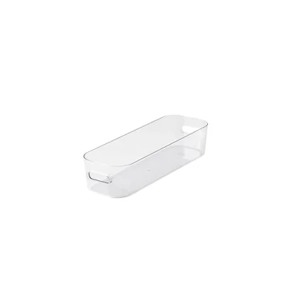 Abbildung von SmartStore Slim Aufbewahrungsbox 1,3 L Transparent Organizer für Küche, Bad, Büro, Kühlschrank lebensmittelecht und BPA frei 10 Jahre Garantie L29 x W9,5 H6,5 cm
