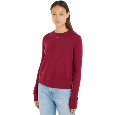 Abbildung von Tommy Jeans Strickpullover TJW ESSENTIAL CREW NECK SWEATER mit Logostickerei