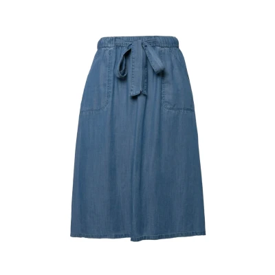 Abbildung von Ulla Popken LOOK Alinienrock, Damen, Größe: 54/56, Blue denim