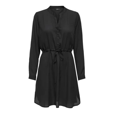 Abbildung von ONLY Damen Onlcory L/S V Neck Tunic WVN Noos, Schwarz (Black/AOP:Groundbreaker Floral), 3XL