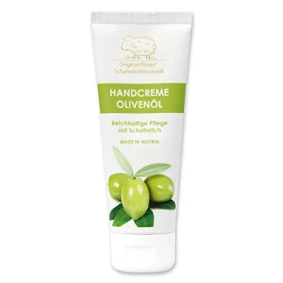 Abbildung von Handcreme mit Schafmilch Lanolin i.d.Tube 70 ml Olivenöl Florex Schafmilchkosmetik