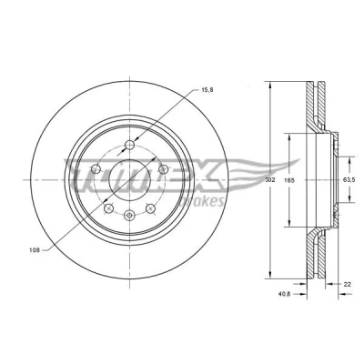 Abbildung von Bremsscheibe TOMEX Brakes TX 74 14