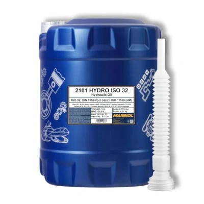Abbildung von MANNOL 10L Hydro ISO 32 Hydrauliköl Öl HLP DIN 51524/2 VDMA 2431 + Abfüllschlauch