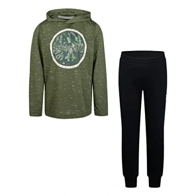 Abbildung von Hurley Jungen Hrlb Cloud Slub Set Sweatshirt + Hose, Army, 6 años