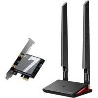 Abbildung von TP Link Archer TBE550E WLAN Karte für PC, Tri Band BE9300 Wi Fi 7 Bluetooth 5.4 PCIe Adapter, WPA3, mehrfarbige Status LED, nur Windows 11 (64 Bit)