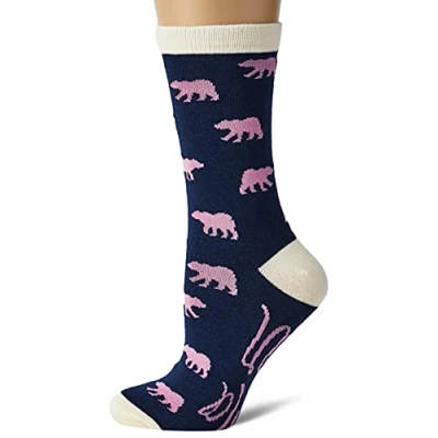 Abbildung von Hatley Damen Crew Socks Mannschaftssocken, Mama Bär, Einheitsgröße Regular