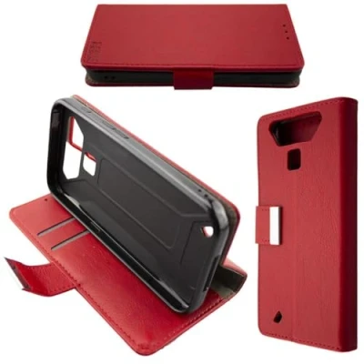 Abbildung von caseroxx Handy Hülle Tasche kompatibel mit Cubot Quest Lite Bookstyle Case Wallet in rot