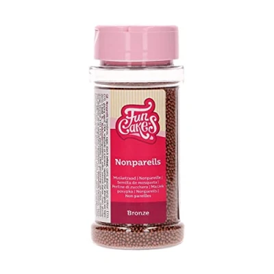 Abbildung von FunCakes Nonpareils Bronze: Kuchenstreusel, großartiger Geschmack, perfekt zum Dekorieren von Kuchen. 80 g.