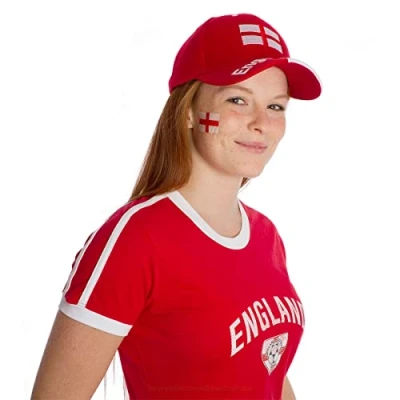 Abbildung von 5 x England tattoo Fan Fahnen Set EM 2021 temporary Flag (5)