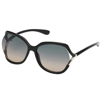 Abbildung von Tom Ford Unisex Erwachsene FT0578 01B 60 Sonnenbrille, Schwarz (Nero Lucido/Fumo Grad)