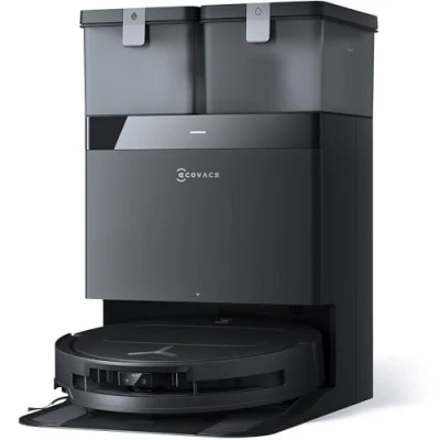 Abbildung von ECOVACS DEEBOT T50 OMNI Gen2 Saugroboter mit Wischfunktion, 21.000 Pa, Ausziehbare Seitenbürste und Mopp, ZeroTangle 2.0, Moppwäsche 75C heißem Wasser, All in One Station, ultradünn 81 mm,Schwarz