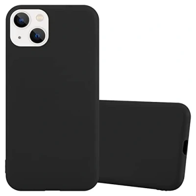 Abbildung von Cadorabo Hülle kompatibel mit Apple iPhone 14 Schutzhülle TPU Silikon Case Candy Design Slim Kratzfest Weiche Gummi Rundumschutz für in Schwarz