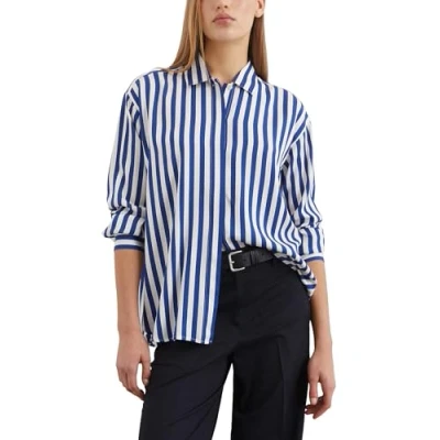 Abbildung von Marc O&#039;Polo LONG Sleeve Printed Hemdbluse, Damen, Größe: 46, Multi shiny blue