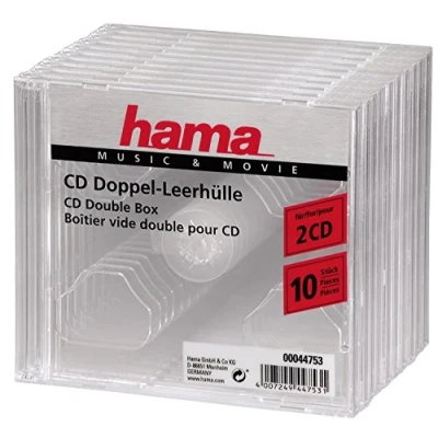Abbildung von Hama CD Doppel Leerhülle Standard, 10er Pack, transparent
