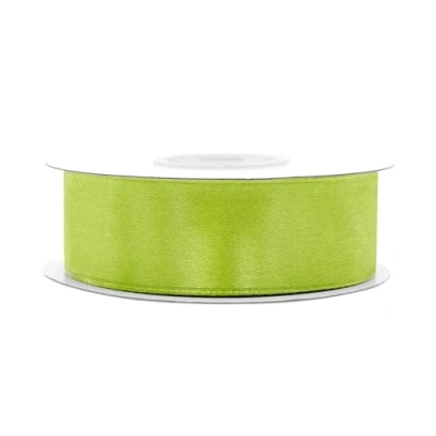 Abbildung von Satinband 25mm x 25m Rolle FARBAUSWAHL in 3/6/12/18/25/38/50/75/100mm farbecht &amp; waschbar Schleifenband für Ostern Geschenkband zum Verpacken Dekorieren Basteln Maigrün 550