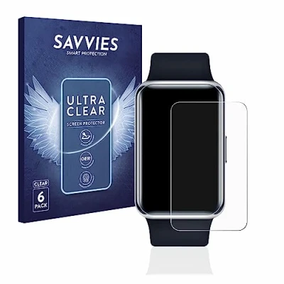 Abbildung von Savvies 6 Stück Schutzfolie für Huawei Watch Fit Elegant Displayschutz Folie Ultra Transparent