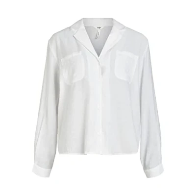 Abbildung von Object Damen Objseline L/S Shirt Noos Bluse, Weiß, 38 EU