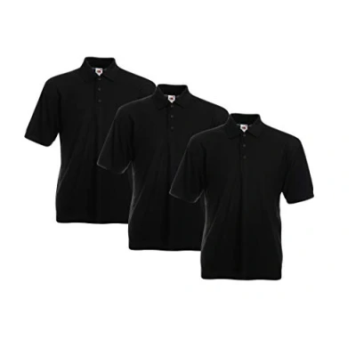 Abbildung von Fruit of the Loom Herren 63 402 0 Polohemd, Black (Black 36), 3XL (3er Pack)