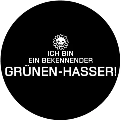 Abbildung von Sammys Shirt Store Ich Bin EIN bekennender Grünen Hasser Aufkleber 10 cm