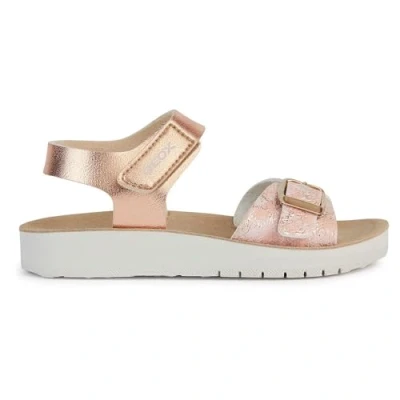 Abbildung von Geox Costarei Riemensandalette für Kinder, Größe: 27, Rose gold Schuhe