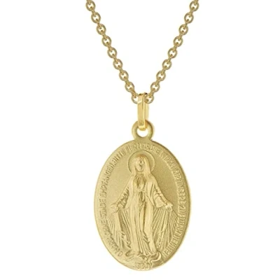 Abbildung von trendor Kette mit Anhänger Milagrosa Gold 333/8K Madonna vergoldeter Silberkette