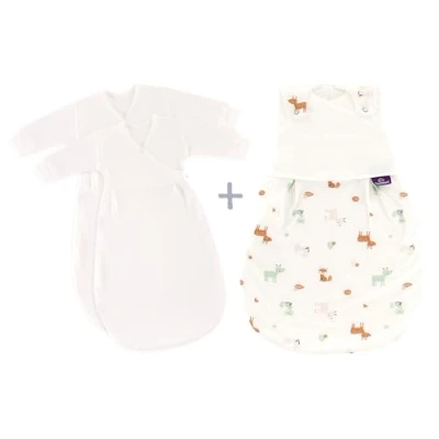 Abbildung von Träumeland Babyschlafsack LIEBMICH 3tlg. Set, Waldtiere, Größe 56/62
