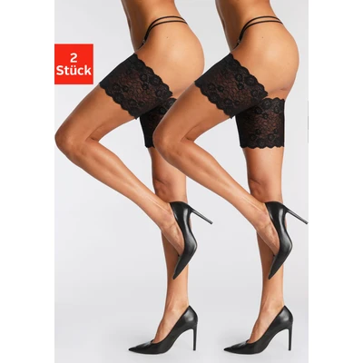 Abbildung von Vivance Strumpfband Overkneestrümpfe, Damen, Größe: 48/50, Schwarz