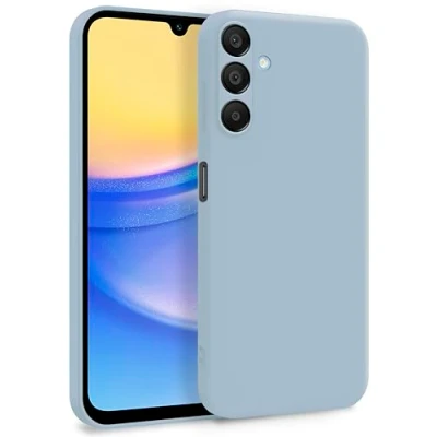 Abbildung von MyGadget Hülle für Samsung Galaxy A15 5G Zweilagige Handyhülle mit Kameraschutz Cover Innenfutter &amp; Silikon außen Hell Blau