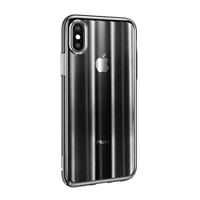 Abbildung von Baseus Fall kompatibel mit iPhone X/XS/XR/XS MAX Aurora Berührungsschutz Enduring Autoabsturzsicherung Einem Gradienten Design Luxus chameleonic (iPhone X/XS, Schwarz,)