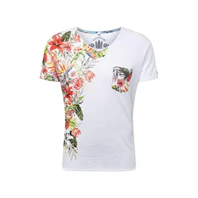Abbildung von Key Largo MT WALK THIS WAY Round Tshirt print, Herren, Größe: Medium, White