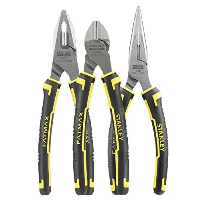 Abbildung von Stanley Zangenset MaxSteel 3 teilig (Kombizange 165 mm/Seitenschneider 165mm/Spitzzange 155mm, Bi Material) 4 84 488