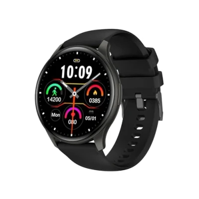 Abbildung von Trevi T FIT 235A Smartwatch mit 1,43 Zoll AMOLED Display, Smartuhr kabelloser Anruffunktion, Kontrolle von Training und Wellness, Schlafüberwachung, IP67, Schwarz
