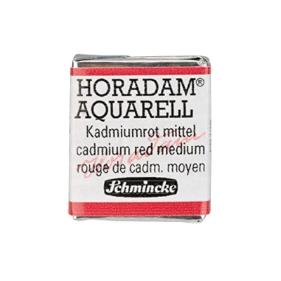 Abbildung von Schmincke HORADAM® AQUARELL feinste Künstler Aquarellfarben, 347 Kadmiumrot mittel, 14 044, 1/2 Näpfchen