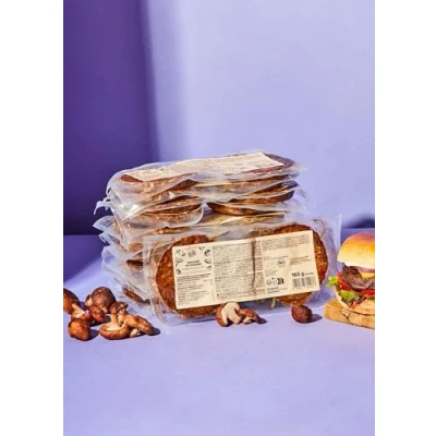 Abbildung von KoRo Veganer Bio Burger Shiitake und Paprika 12 x 160 g Proteinreiche vegane Fleischalternative Zubereitung in der Pfanne, im Ofen oder auf dem Grill Mit