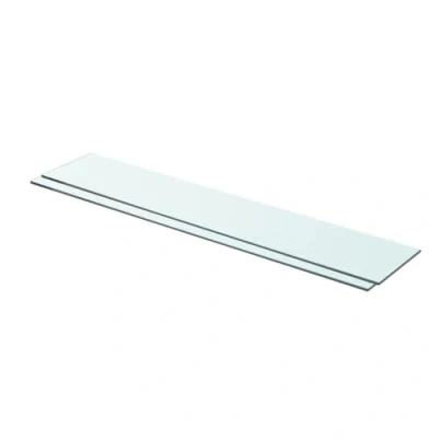 Abbildung von vidaXL 2X Regalboden Glas Glasboden Glasscheibe Glasplatte Regalbrett Ersatz Platte für Glasregal Klarglas Transparent 80x15cm