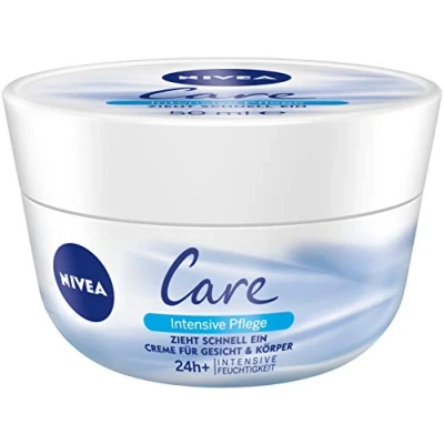 Abbildung von NIVEA 4er Pack Creme für Körper &amp; Gesicht, 4 x 50 ml Tiegel, Care Intensive Pflege